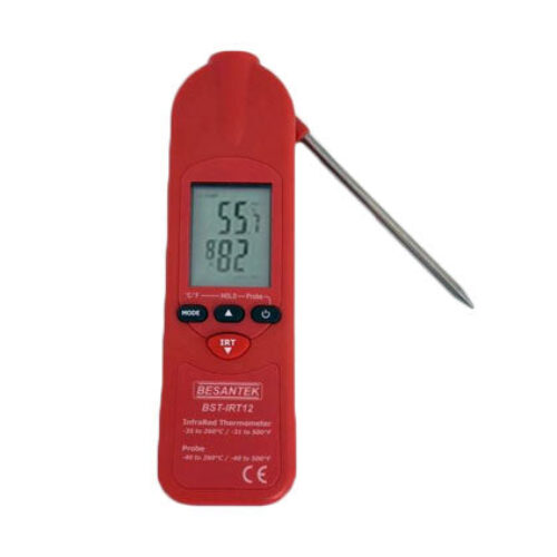 BESANTEK BST-IRT12 IR THERMOMETER WITH BUILT-IN THERMISTOR PROBE